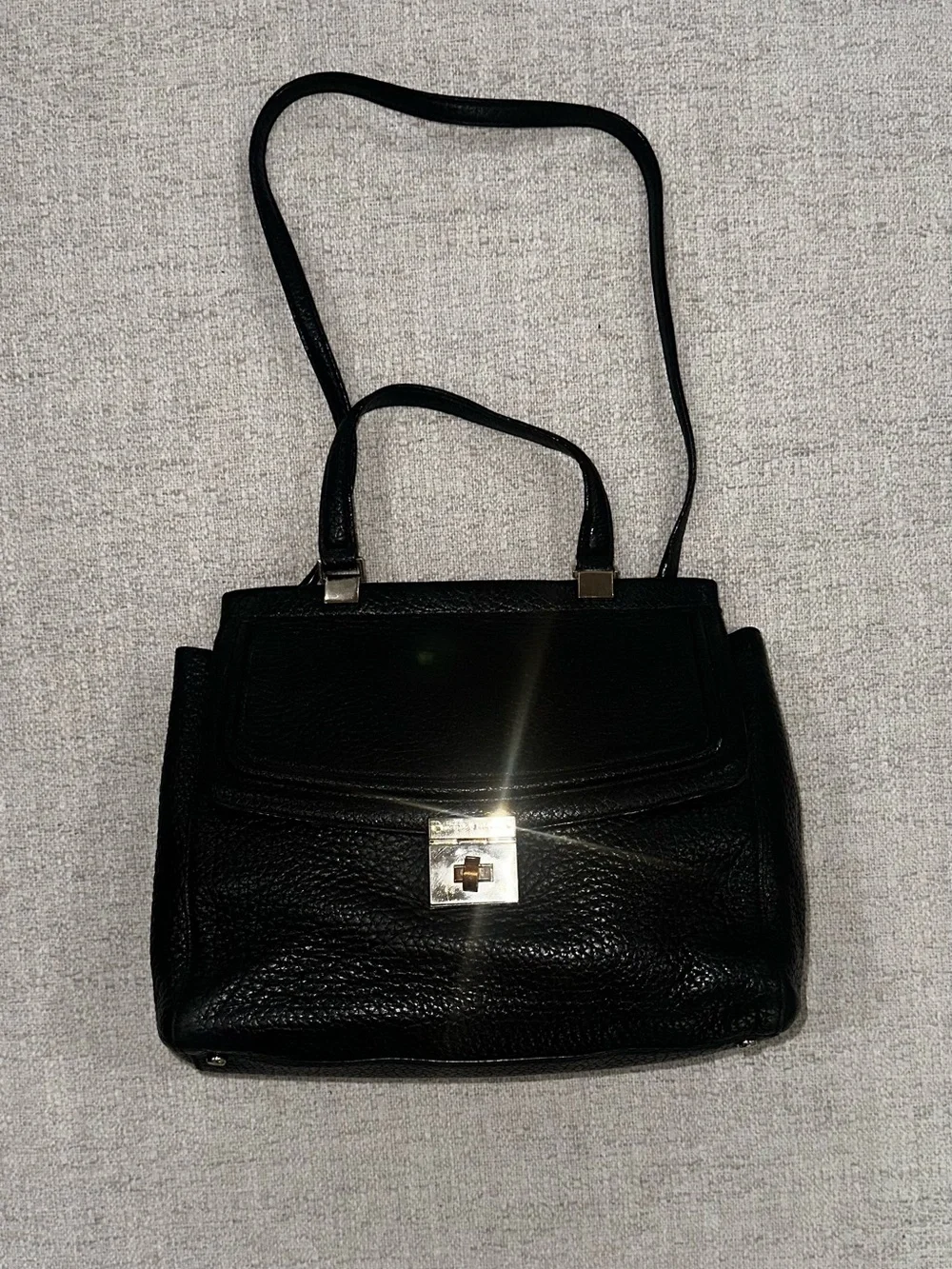Kate Spade Black Leather Top-Handle Bag